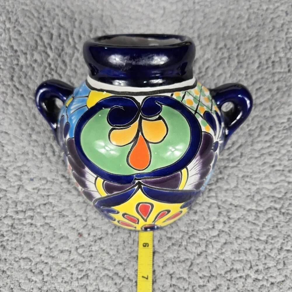 Talavera Wall Planter Set Hand Painted Mexican Art Colorful And Beautiful Set